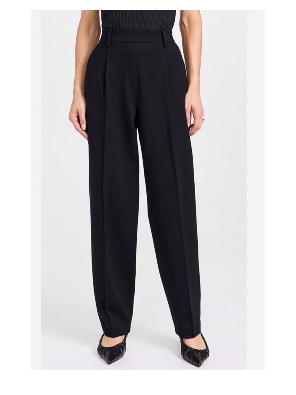 SPANX Pleated Black Trousers